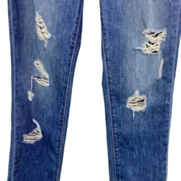 Paige Jimmy Jimmy Skinny Distressed Blue Jeans Size 25 - Picture 5 of 14